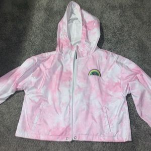 forever 21 tie dye pink windbreaker